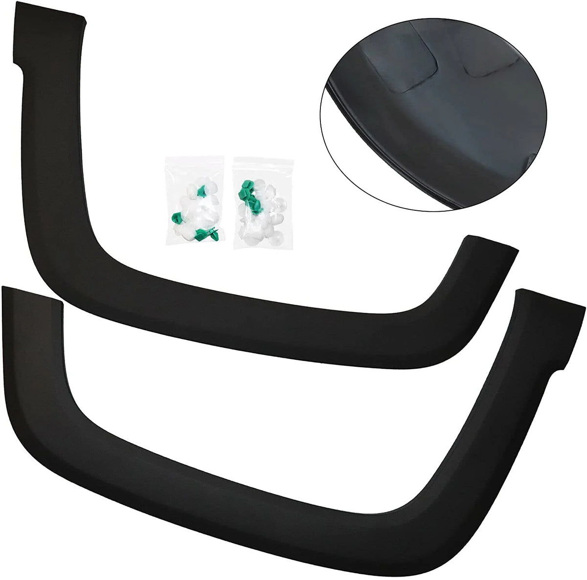 Black Front Fender Flares Trim for Jeep Renegade J47642