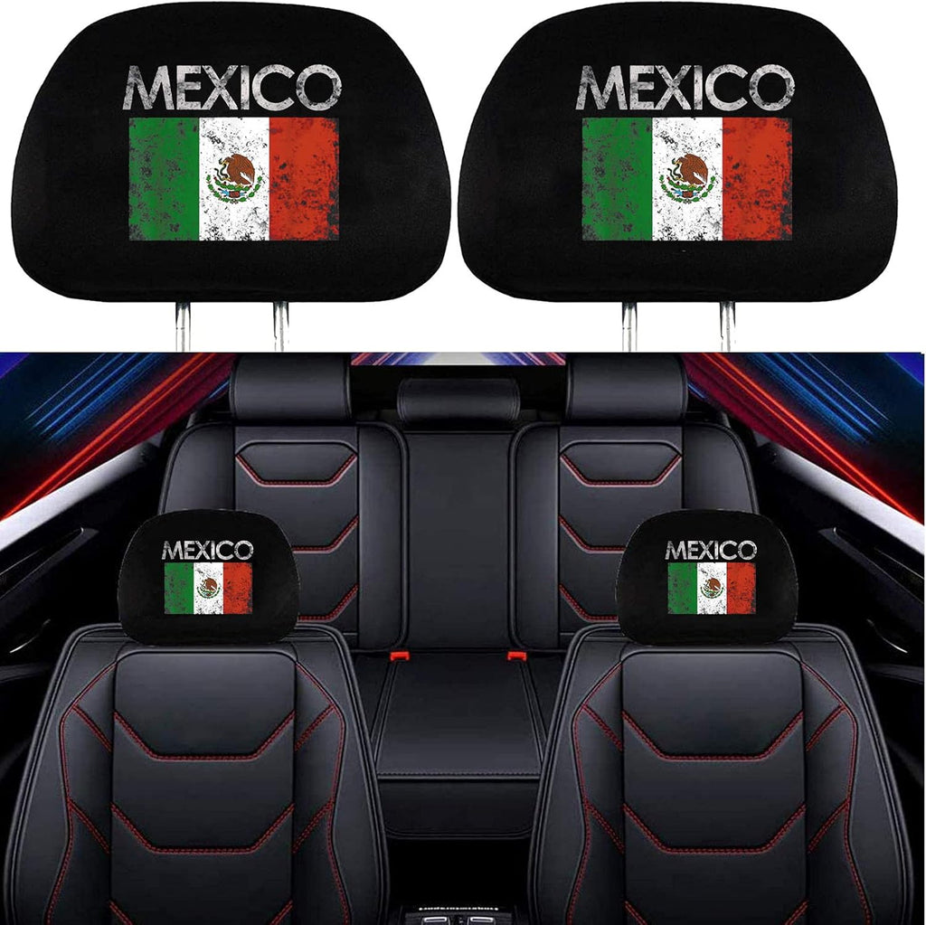 2 Pack Black Fabric Headrest Covers T61502