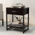 Black-Brown Nightstand Bedroom Side Table C8827