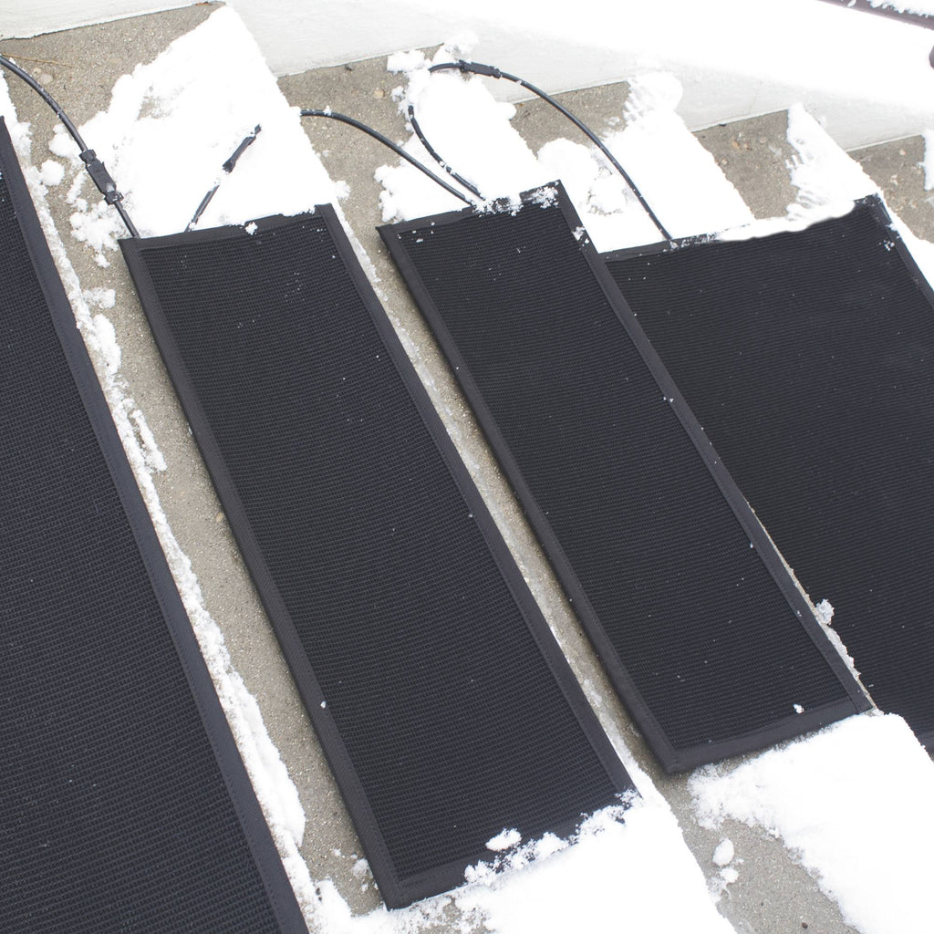 Heated Snow Melting Stair Mat 11x22 W x 3 ft L Connectable Q898997