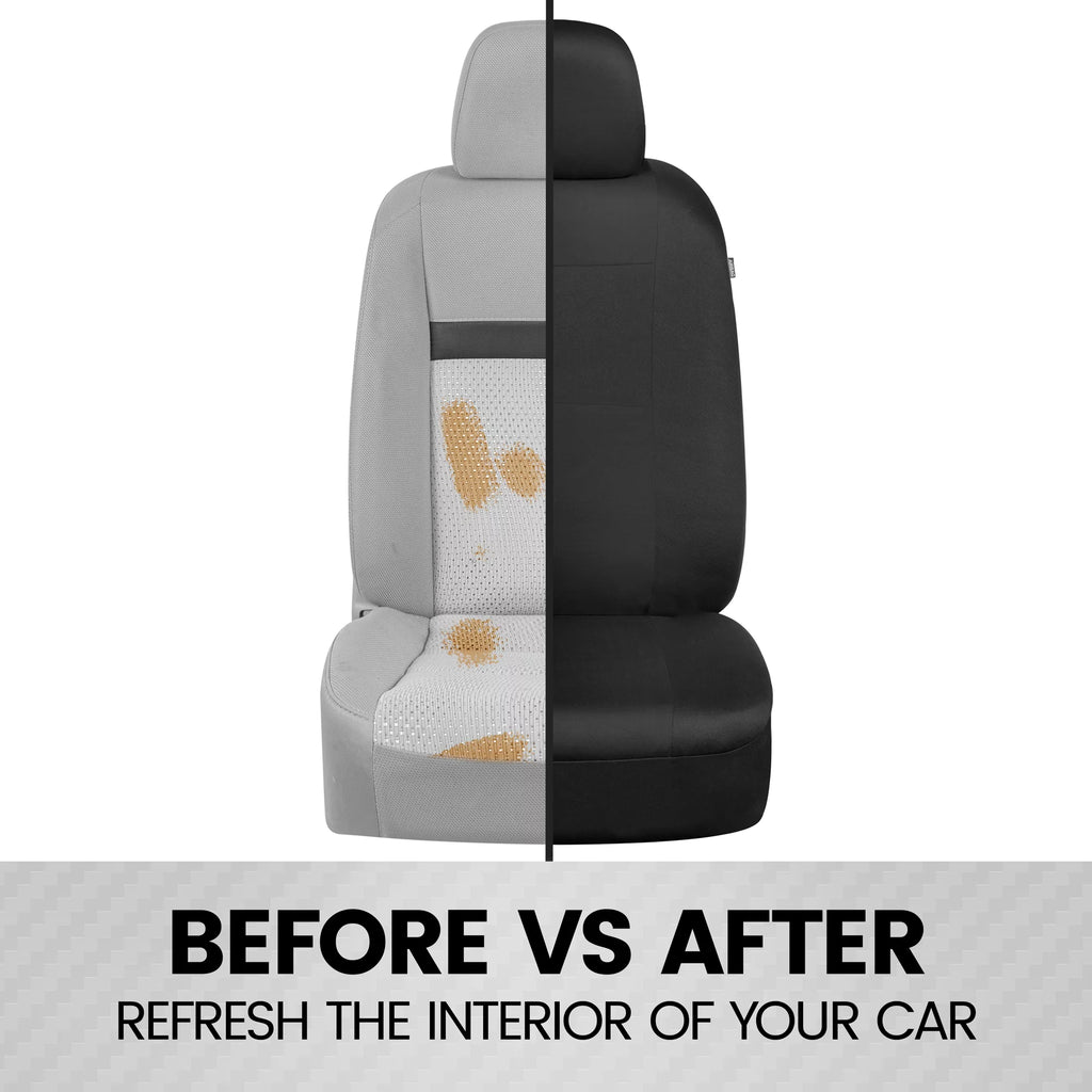 Black PolyPro Car Seat Covers Front Set B50293