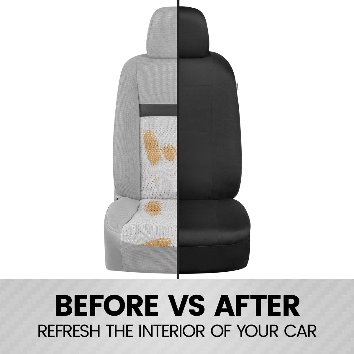 Black PolyPro Car Seat Covers Front Set B50293