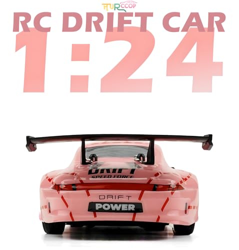 1:24 Scale 4WD RC Drift Car with LED Lights and Drifting Tires H297