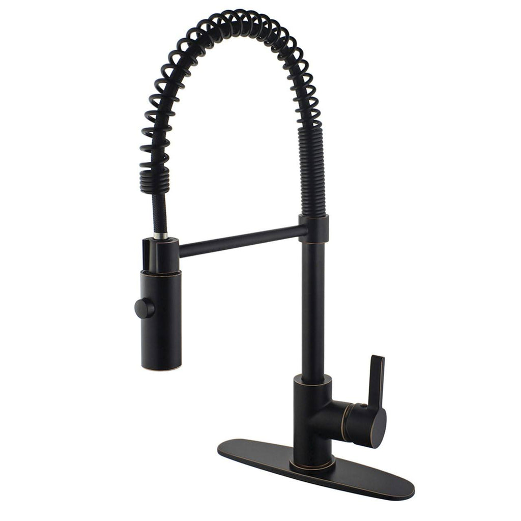 Single Handle Pull Down Kitchen Faucet Naples Bronze M552