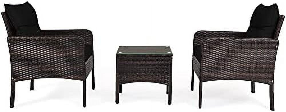 3 Piece Rattan Sectional Sofa Set with Seat Cushions C7248