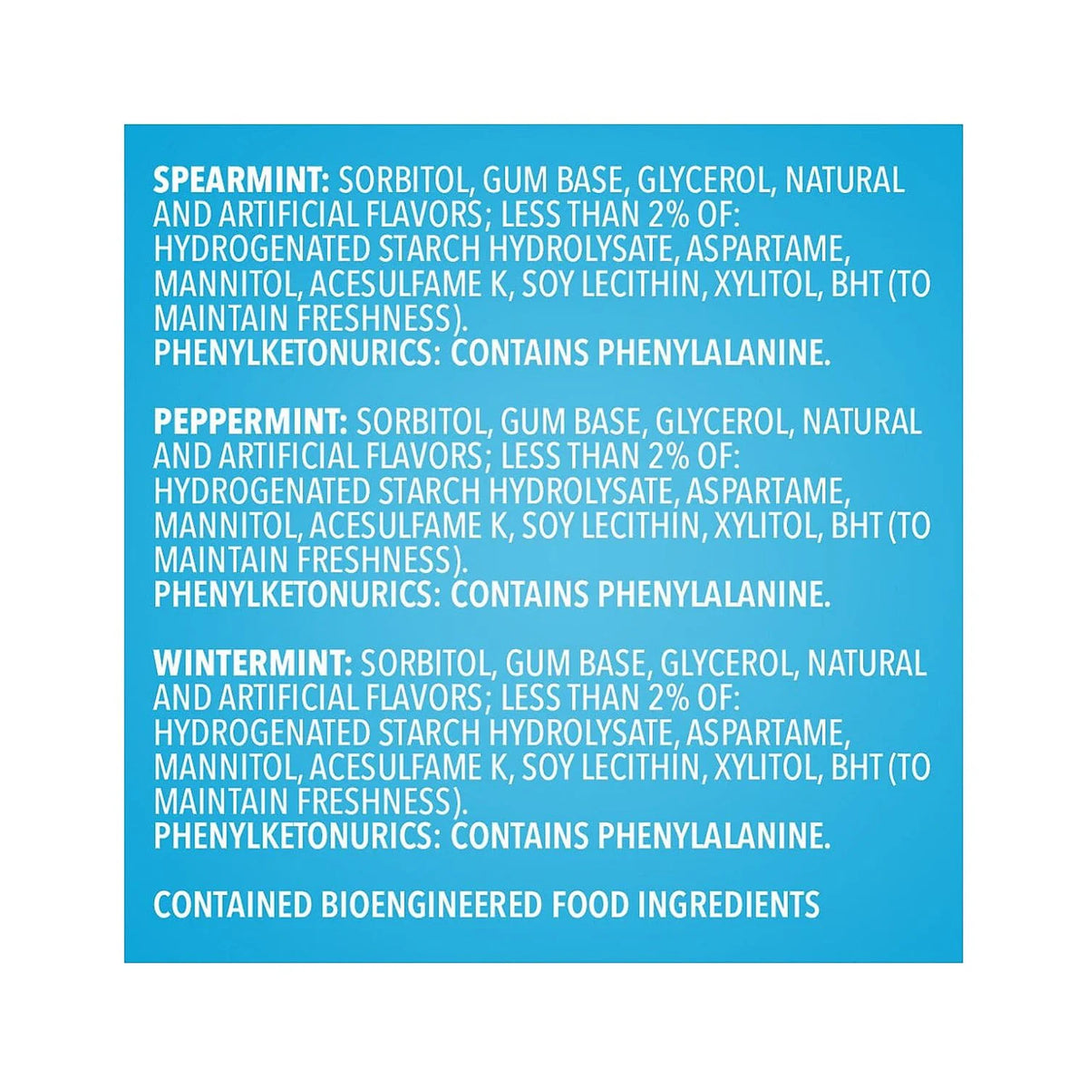 Sugar Free Gum Assorted Flavors 13.4 oz. 200 Pieces/Pack Q6942