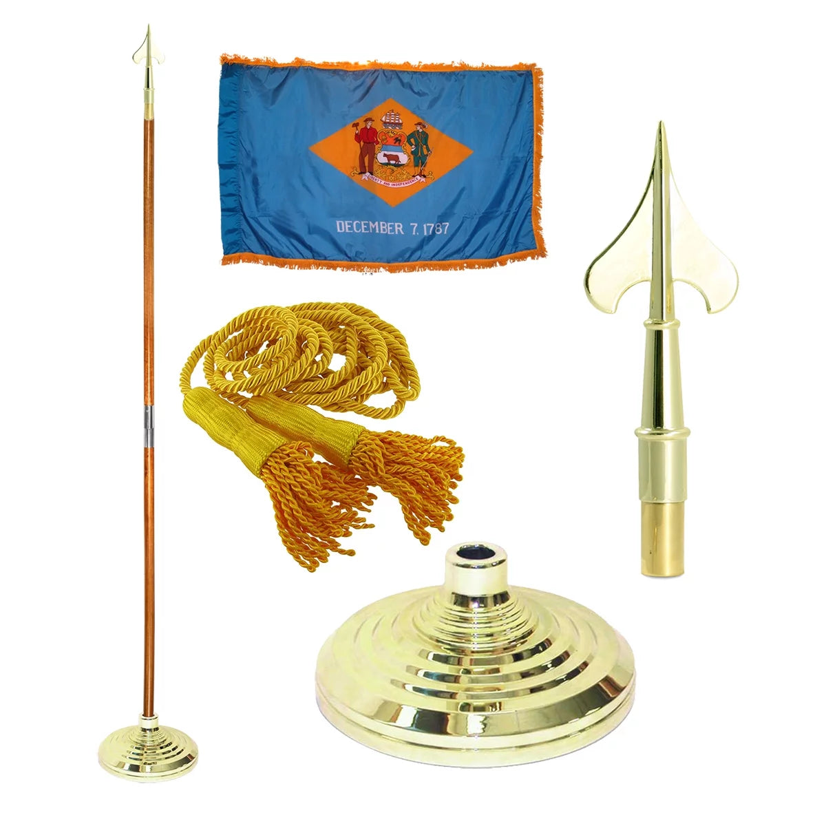 Indoor State Flag Kit - 7ft Pole - Army Spear T4005