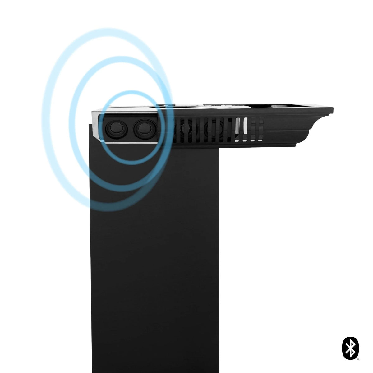 48 Island Mount Range Hood Black Stainless Steel with Built-in Speakers I319