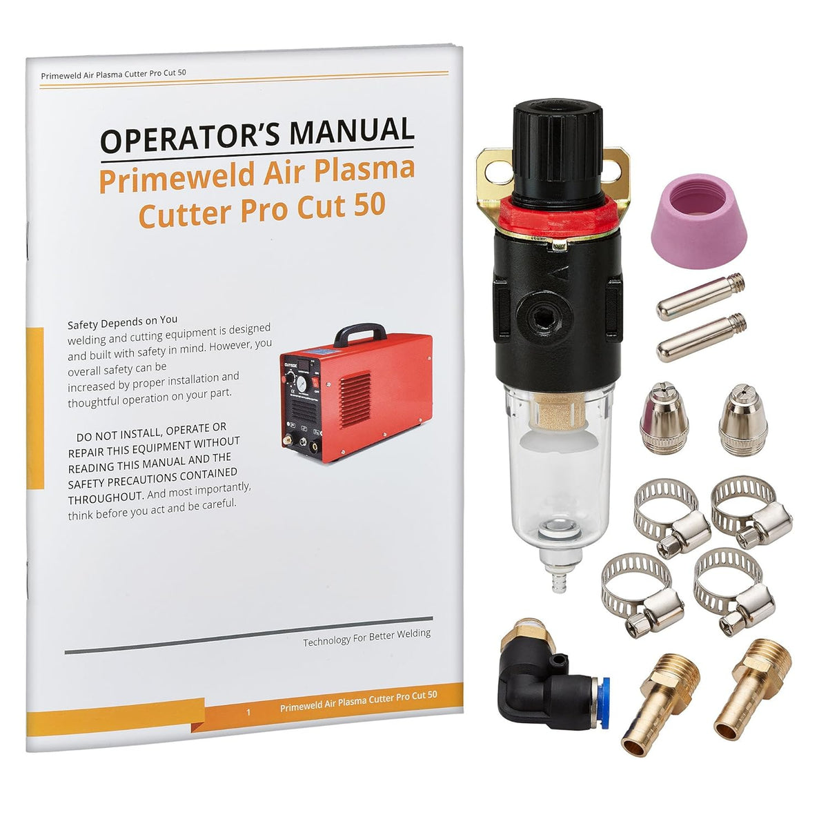 Plasma Cutter with Non-Touch Pilot Arc, Dual-Voltage, 1/2" Clean Cut K45418