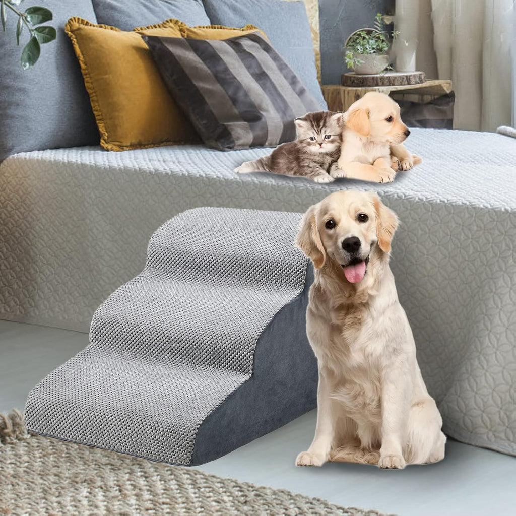 3 Tiers Non-Slip Foam Dog Ramp Stairs for Sofa W4983
