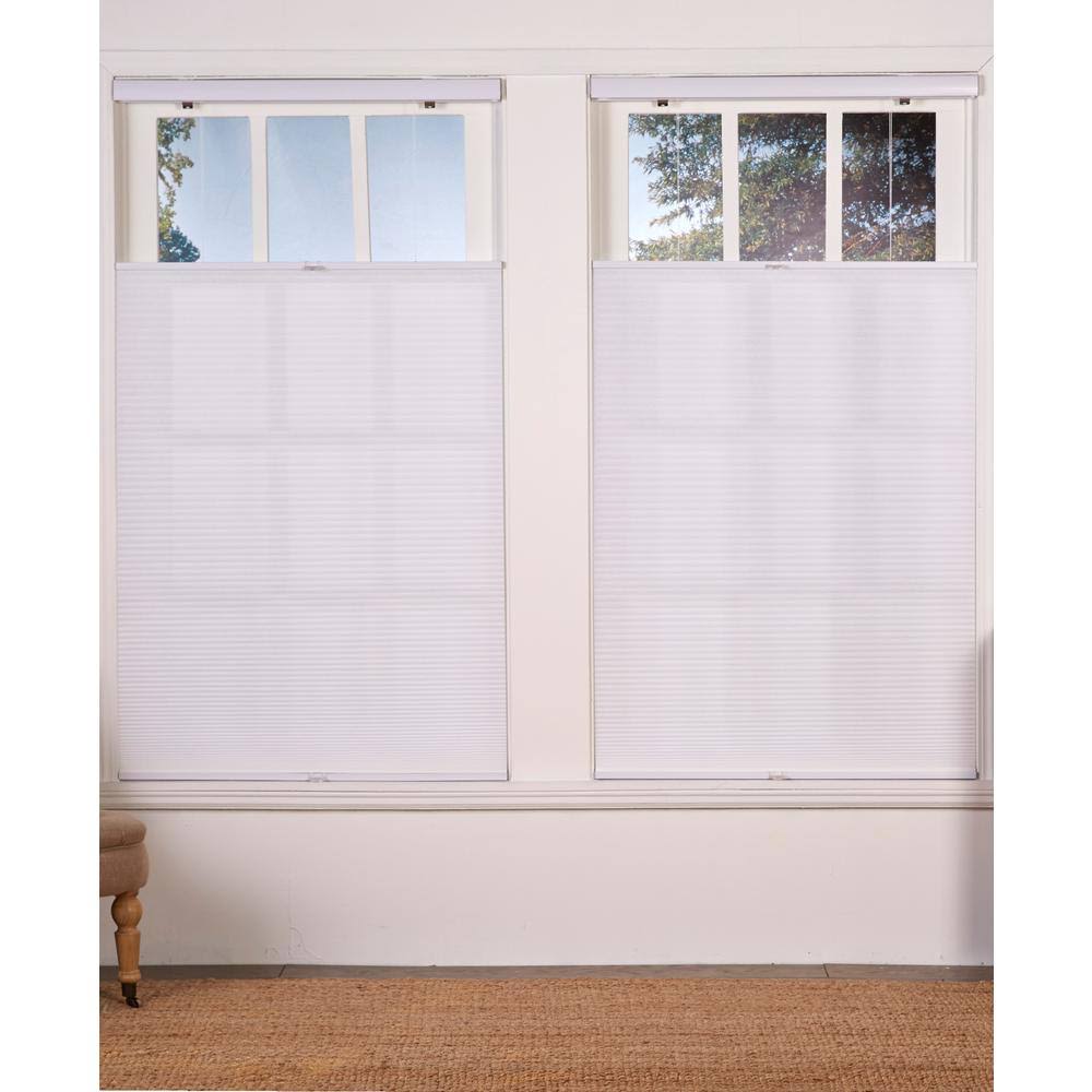 White Cordless Light Filter Cellular Shade - 33.5in. W x 72in T2011