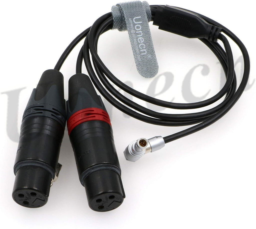 Two XLR 3 pin Female to Right Angle 5 pin Male Audio Cable Pack of 2 C64706