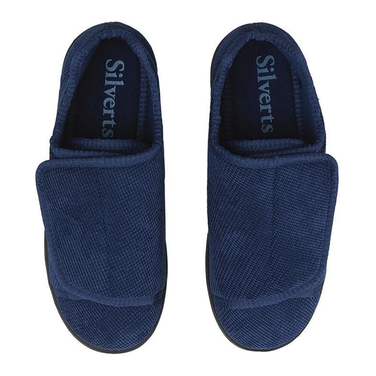 Navy Double-Extra Wide Easy Closure Slipper P331133