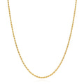 18K Yellow Gold Over Silver Rope Chain Necklace 16"-24" A532208