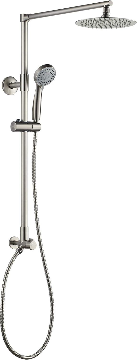 3-Setting Handheld Shower Combo with Slide Bar, 8 Shower Head (2.5 GPM Matte Black) G602181