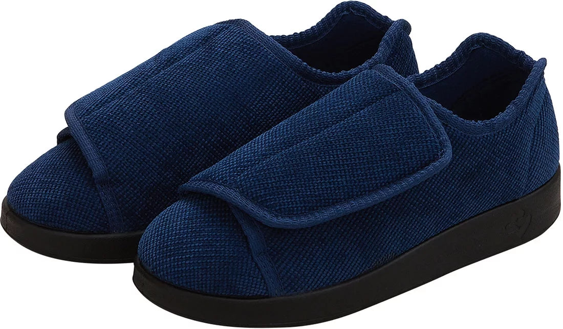 Navy Double-Extra Wide Easy Closure Slipper P331133