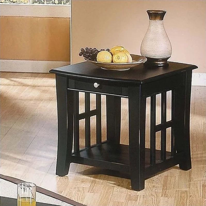 Black Storage End Table K7403