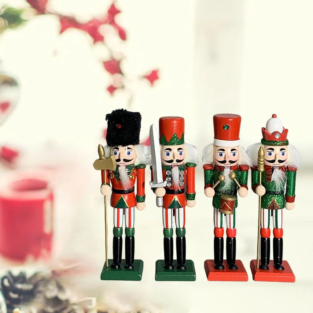 Wood Nutcracker Soldier Model Decorative Ornament T3067