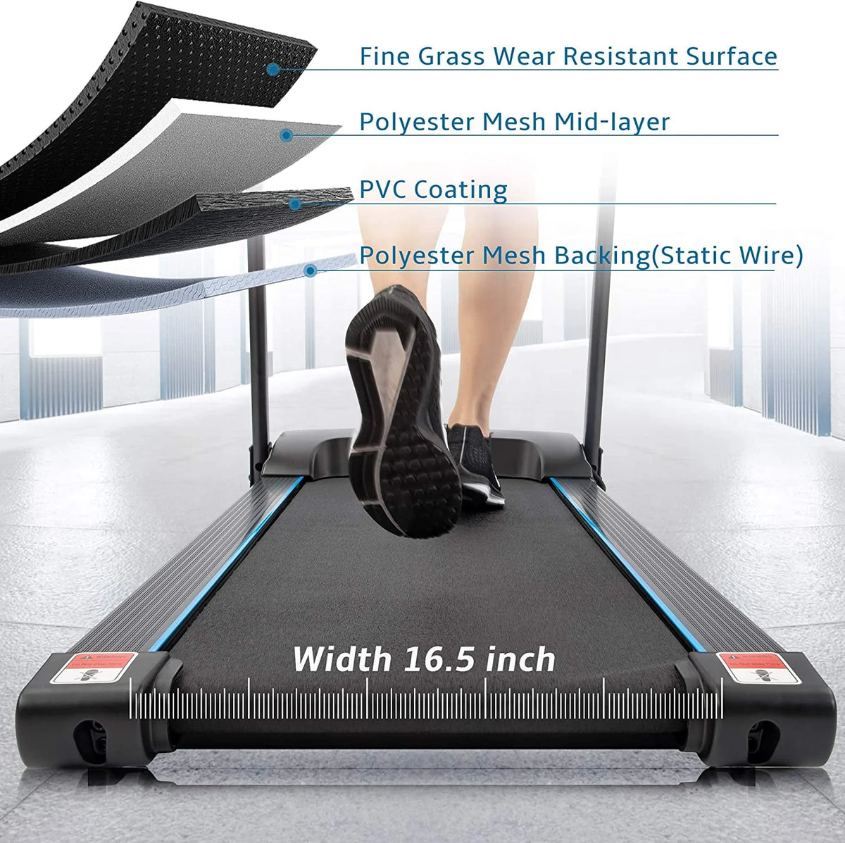 Folding 2.5HP Electric Treadmill with Incline C678