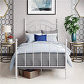 White Twin Metal Bed X4176