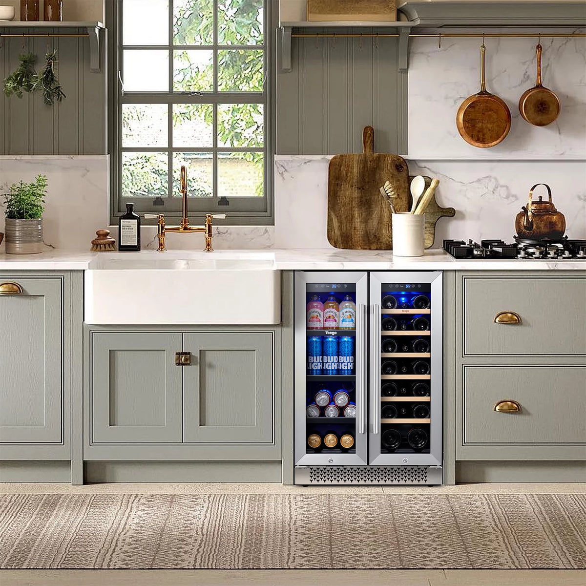 24 Can Beverage Refrigerator with Glass Door T99696