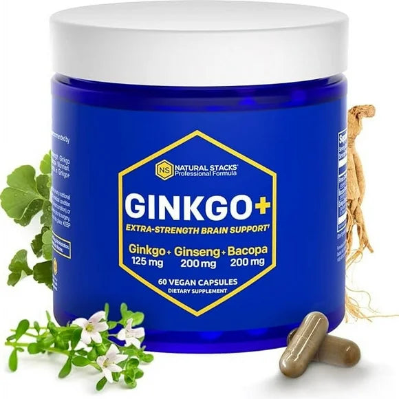 Ginkgo Biloba Panax Ginseng Bacopa Monnieri 60 Capsules O940729