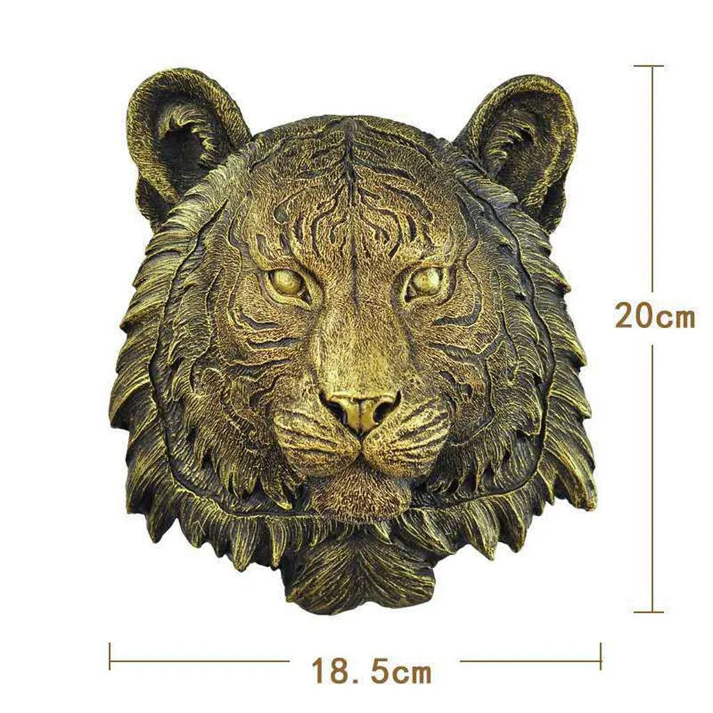 Tigers Mounted Bust Wall Sculpture K86826
