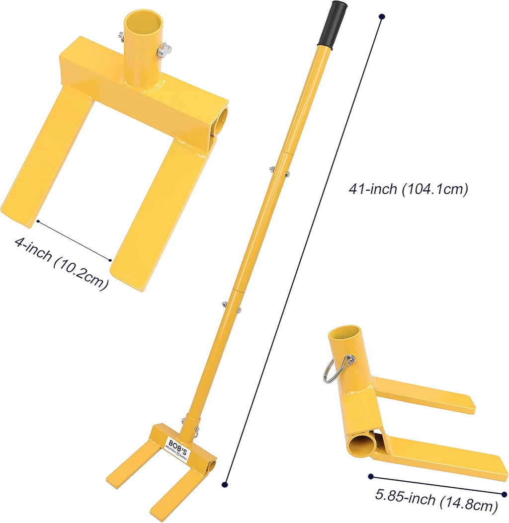 Pallet Buster Tool in Yellow with 41in Long Handle, Pry Bar, Pack of 2 V847