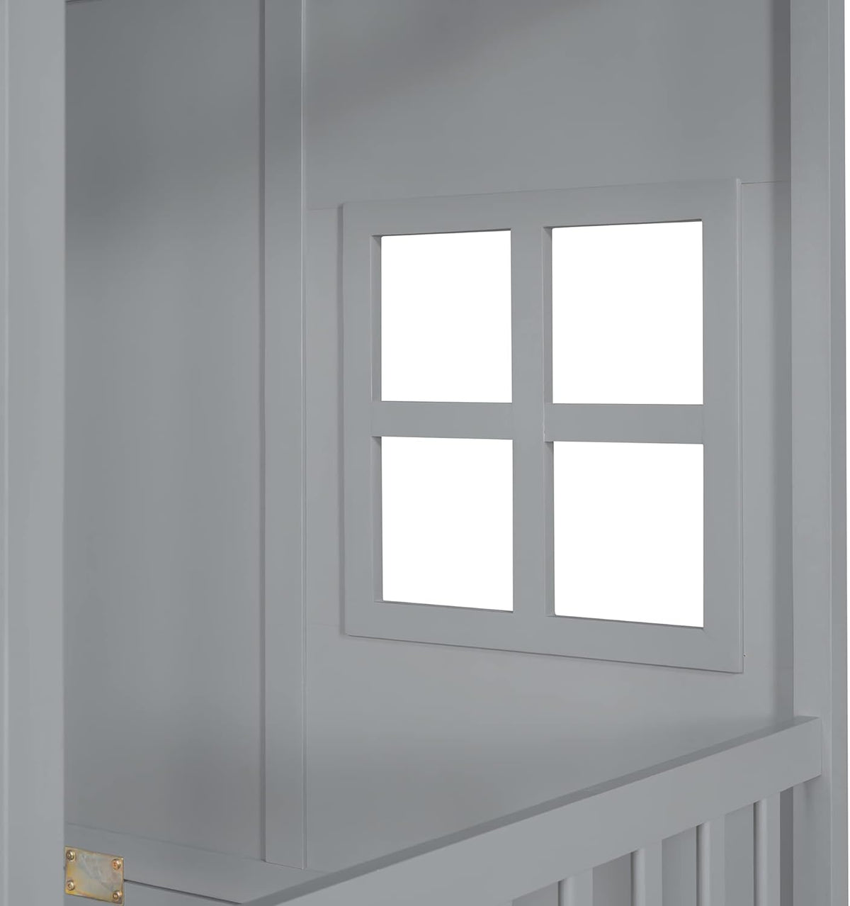 Gray Twin Size Wooden House Bed with Trundle D367616