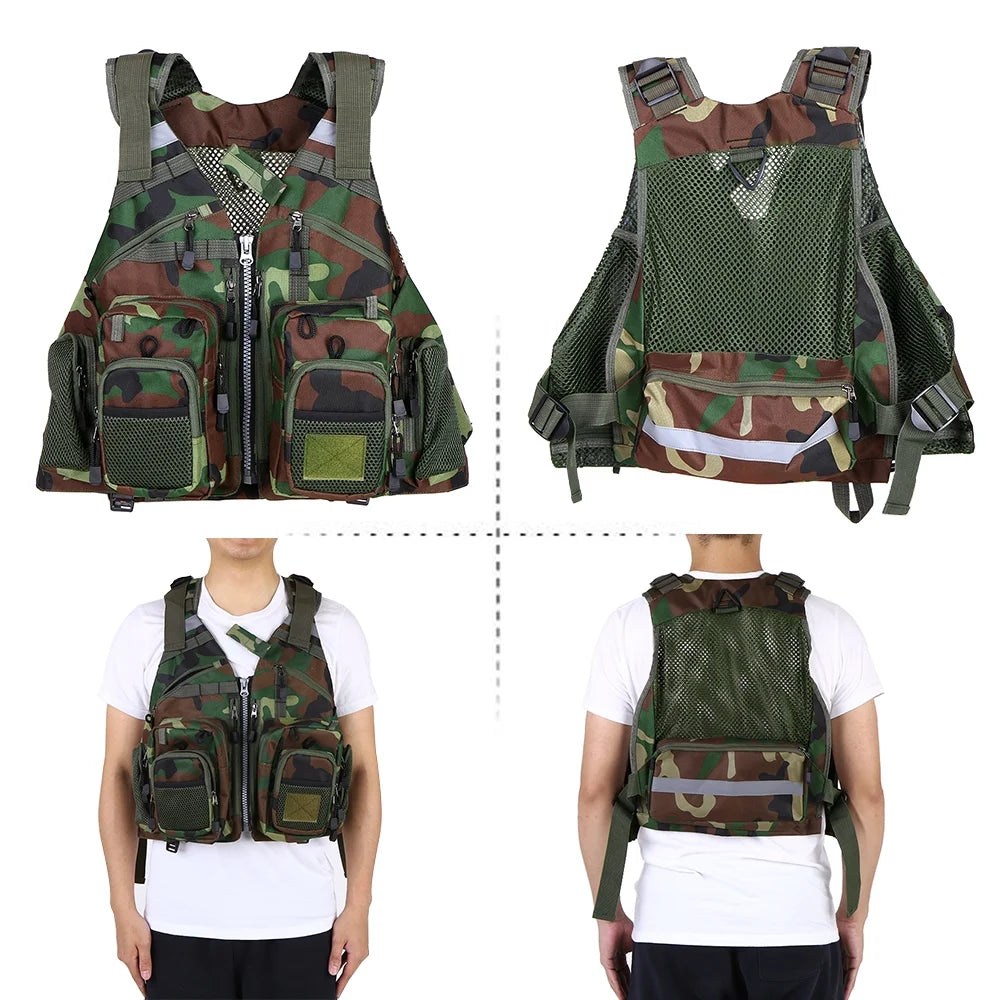 Breathable Padded Fishing Vest Floatation Device 209 Lb W97684