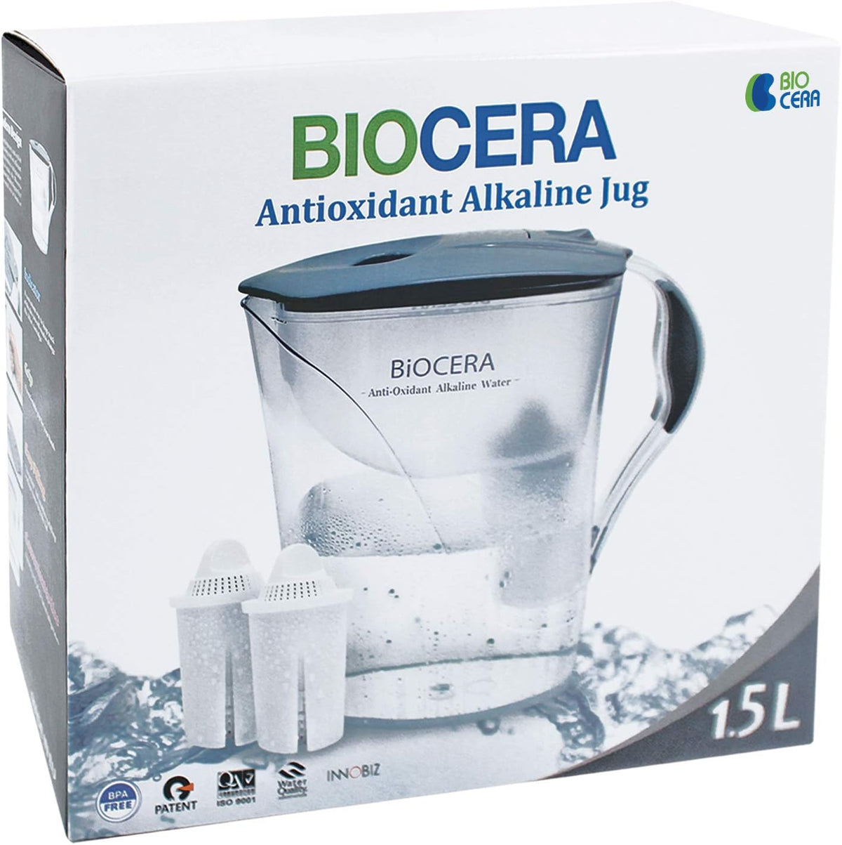 Alkaline Water Filter Pitcher with 2 Cartridges G36591