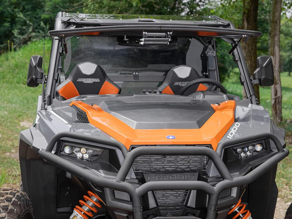 Heavy-Duty Scratch Resistant Flip Windshield, 1/4 Thick Polycarbonate G99233