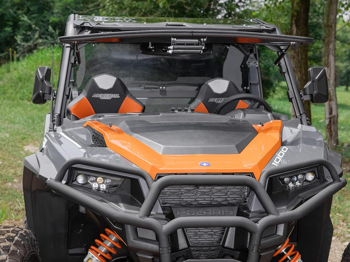 Heavy-Duty Scratch Resistant Flip Windshield, 1/4 Thick Polycarbonate G99233
