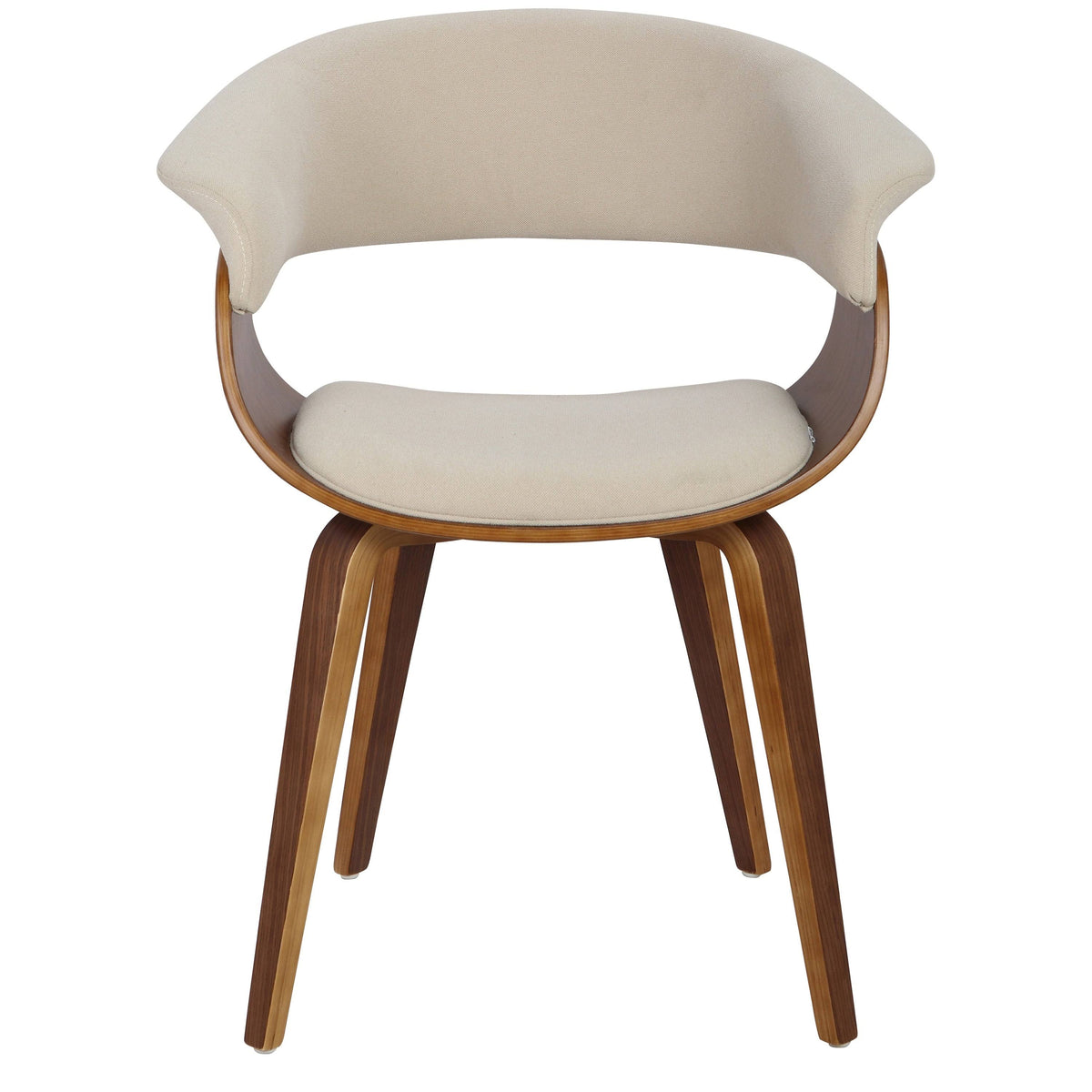 Cream Fabric Zebra Wood Dining Accent Chair K463