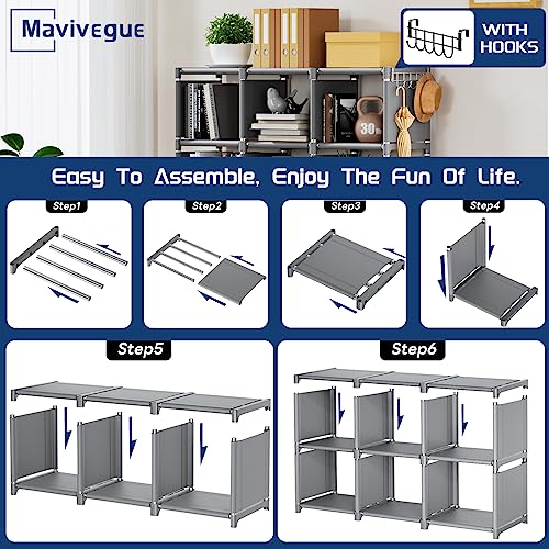 Black 12 Cube Metal Bookcase Z119726