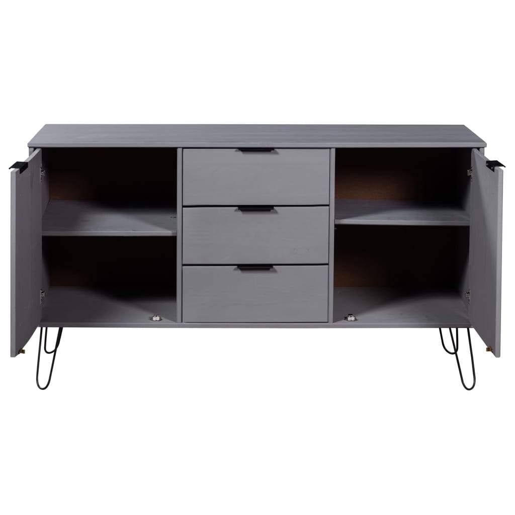 Gray Solid Pine Wood Sideboard N991