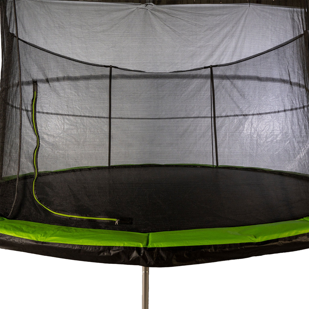 14 Foot Trampoline and Enclosure System with Pad, Black/Lime Green O902995