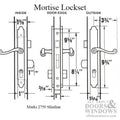Slim Line Storm Security Door Lock Brass Left Hand Single Cylinder S7135