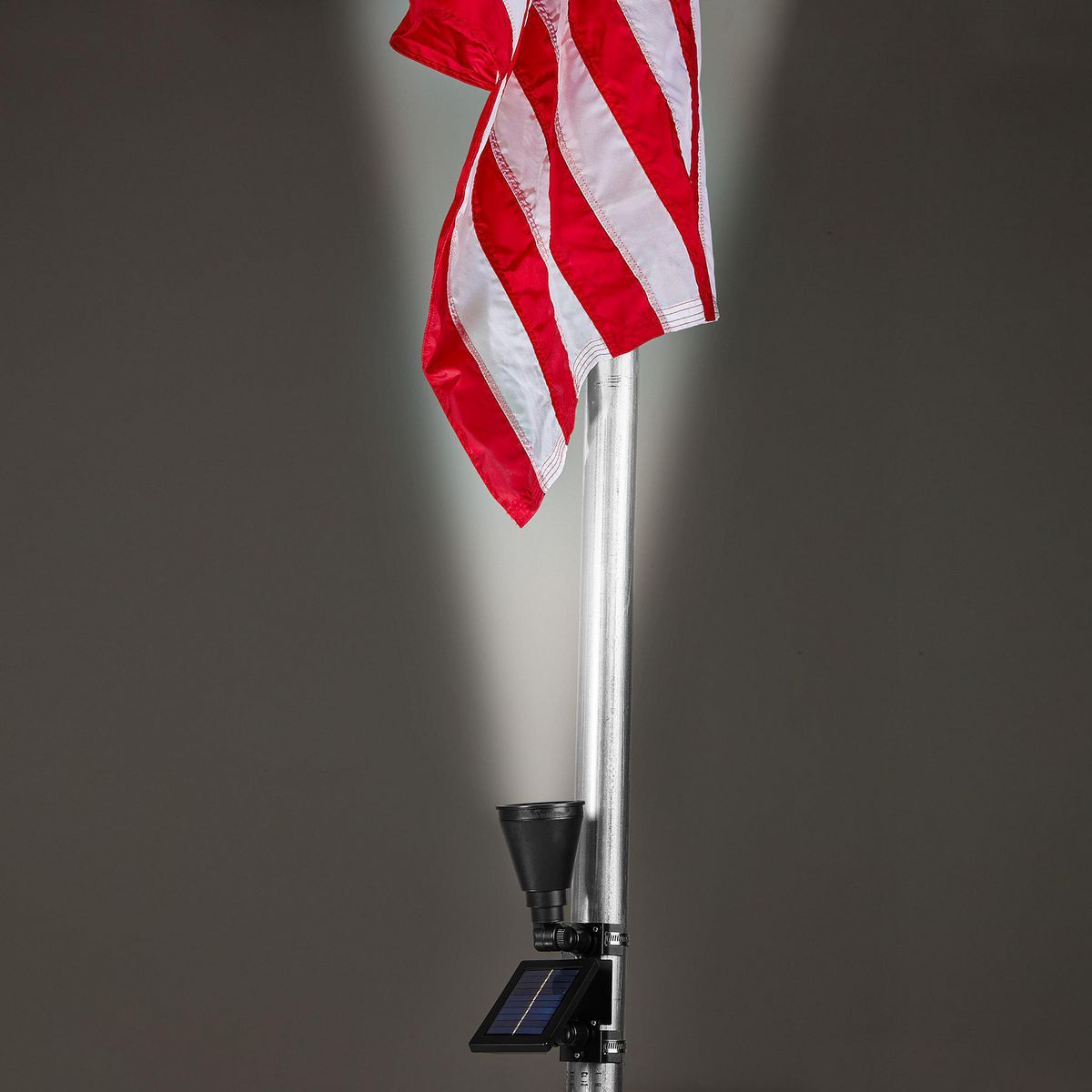 Solar LED Black Finish Flagpole Light W765