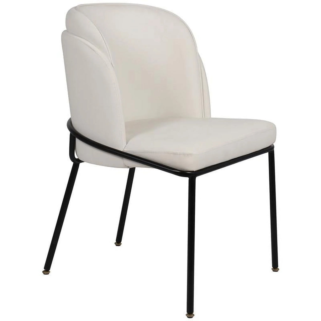 White Vegan Leather Dining Chair Q677459