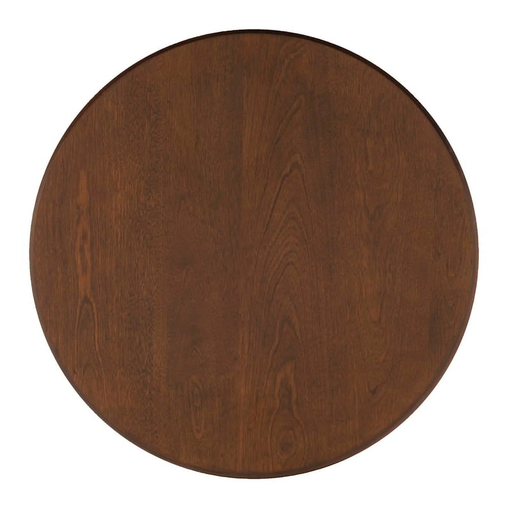Round Wood Side Table with Pedestal Base V112