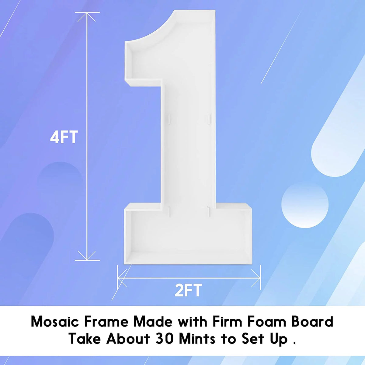 4ft Marquee Numbers Mosaic Balloon Frame Kit R471