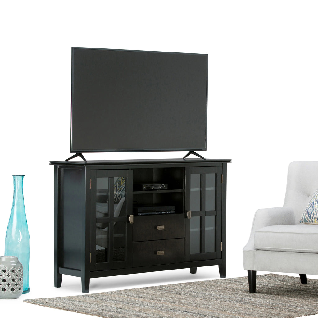 Black Wood TV Media Stand T635803