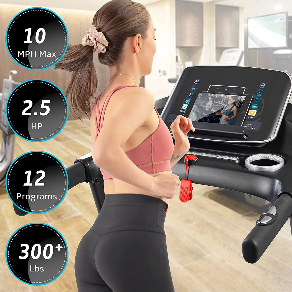Folding 2.5HP Electric Treadmill with Incline C678