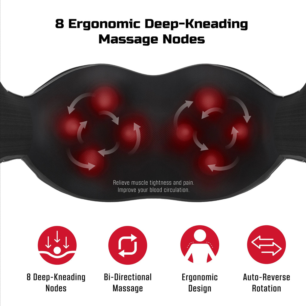 Cordless 3D Shiatsu Neck and Back Massager with Heat Z3474