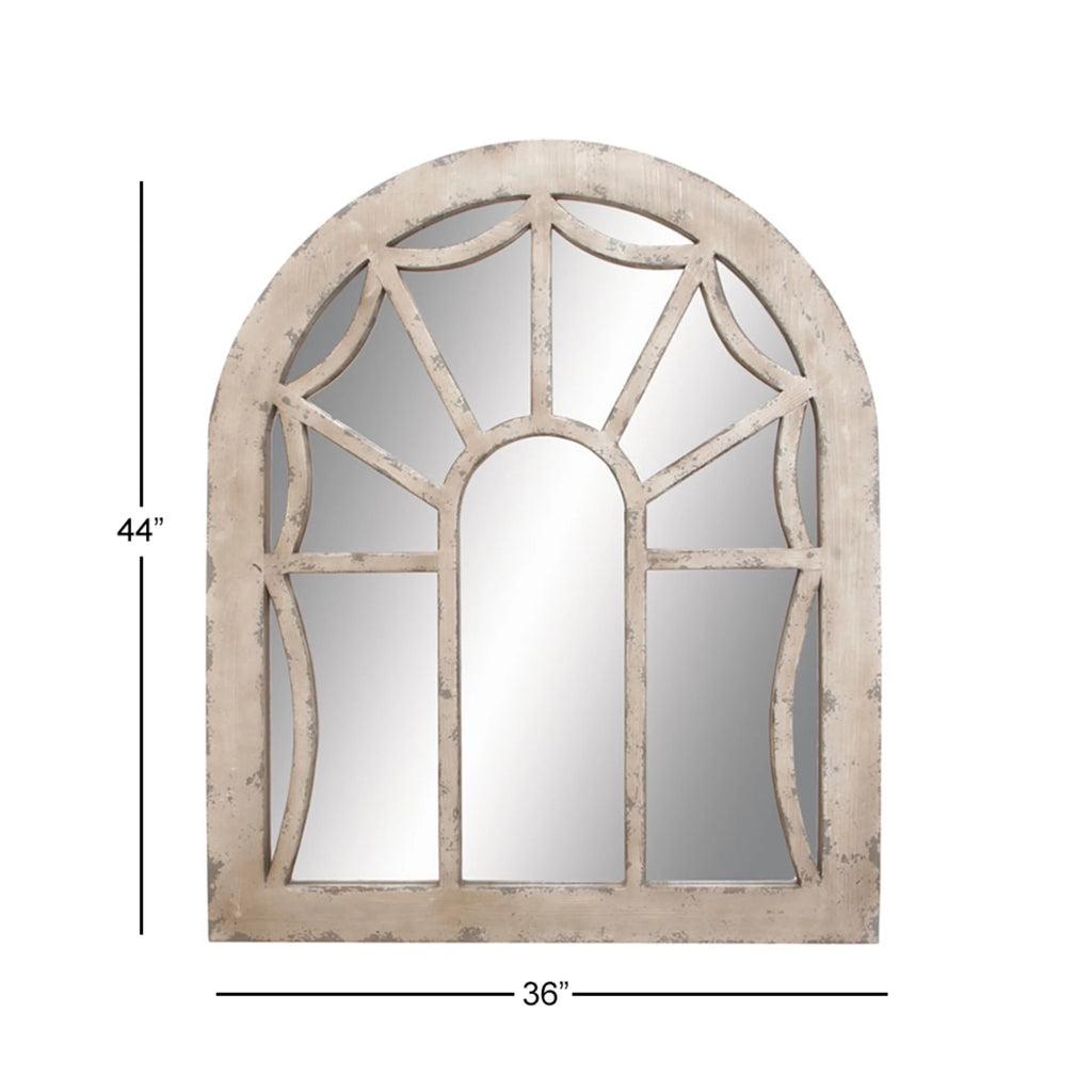 36" x 44" Cream Arched Top Wall Mirror P35791