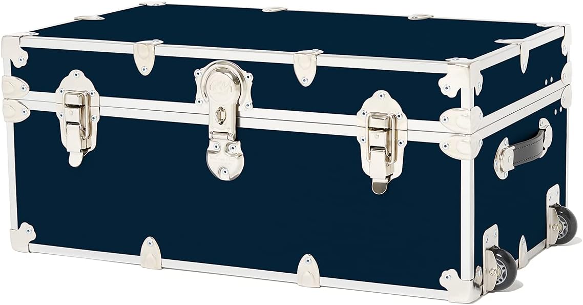 Large Armor Roller Trunk with Mounted Wheels 32x18x14 Black R277306