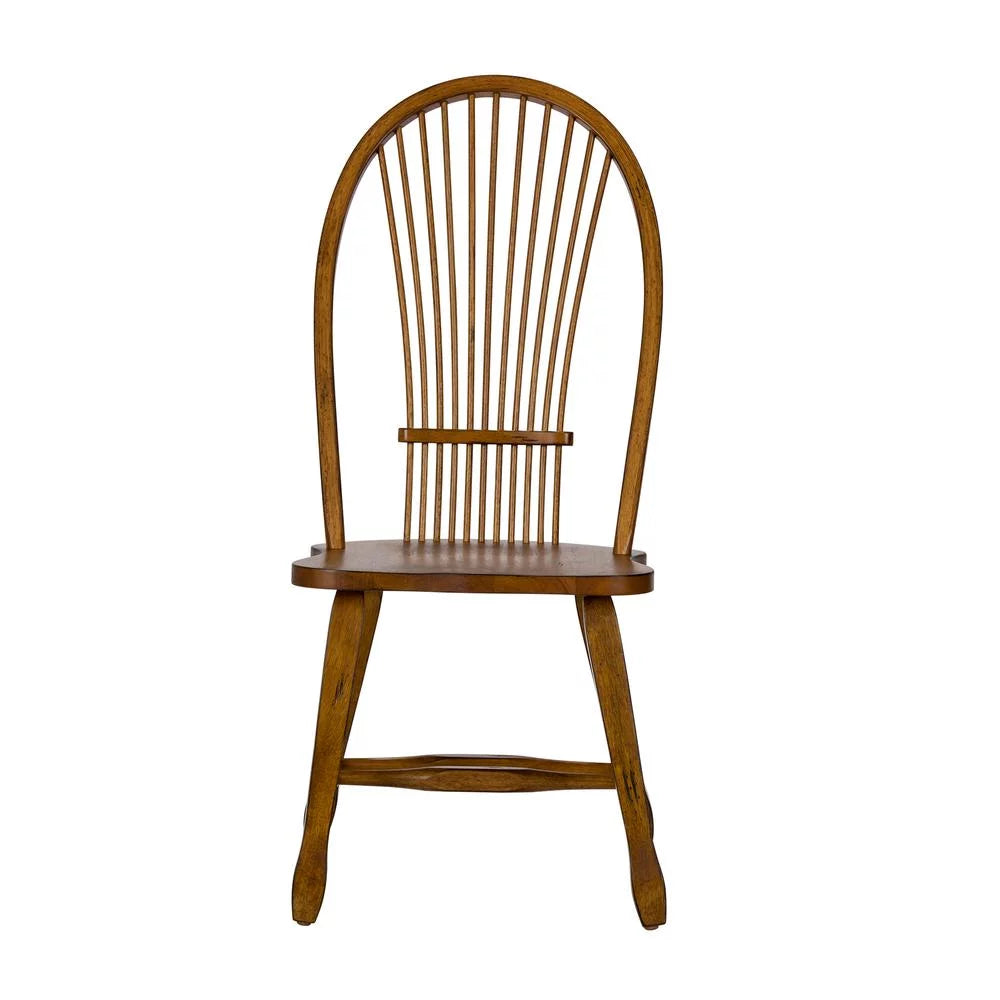 Brown Oak Side Chair Set of 2 F286