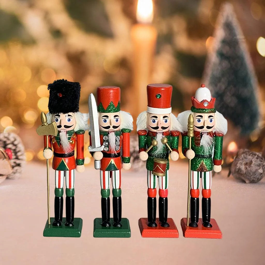 Wood Nutcracker Soldier Model Decorative Ornament T3067