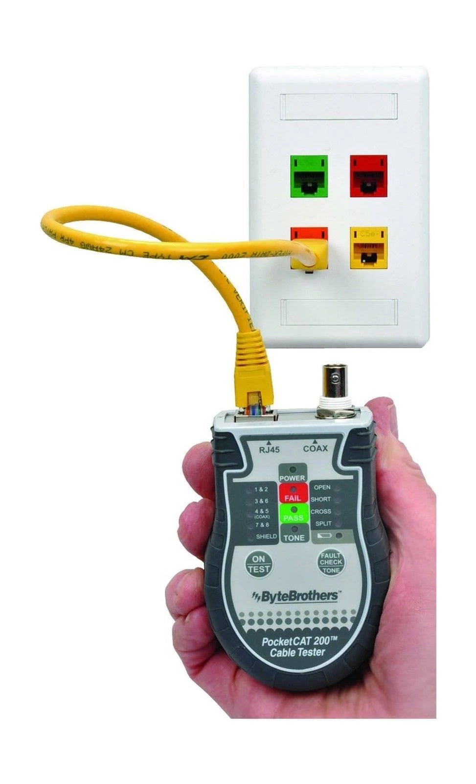 Pocket Cat RJ45 Coax Tester V3408